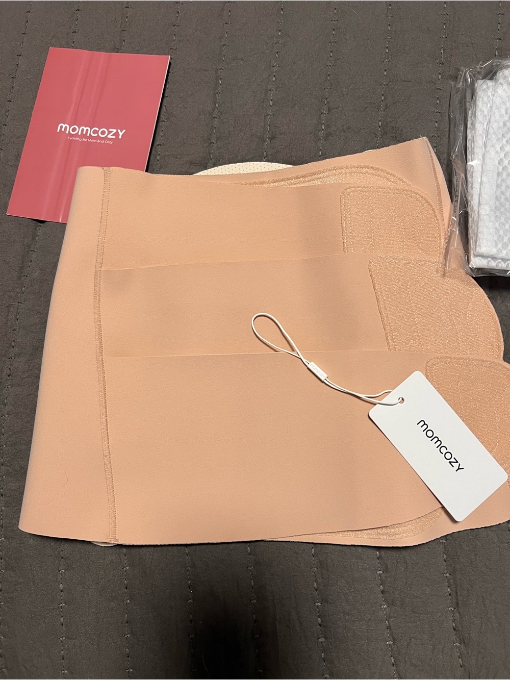 Momcozy Beige Postpartum Support- Gentle Abdominal Binder